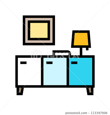 minimalist decor lifestyle color icon vector illustration 113397006