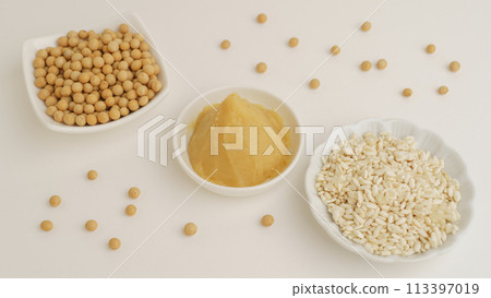 黃豆、味噌、米曲｜西京味噌/白味噌形象 113397019