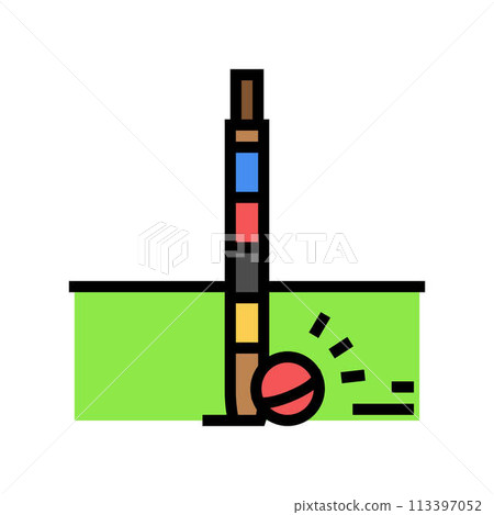 peg out croquet game color icon vector illustration peg out croquet game color icon vector illustration 113397052