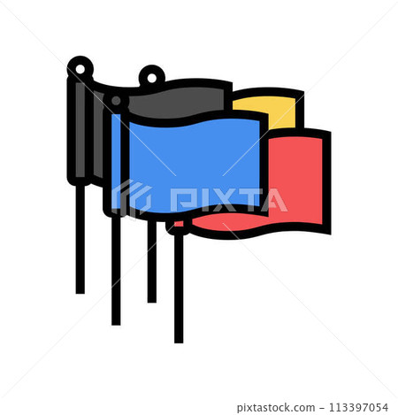 corner croquet game color icon vector illustration 113397054