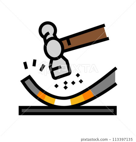 metalworking blacksmith color icon vector illustration metalworking blacksmith color icon vector illustration 113397135