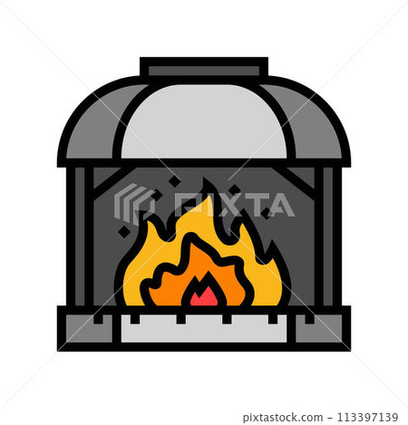 fire blacksmith color icon vector illustration fire blacksmith color icon vector illustration 113397139