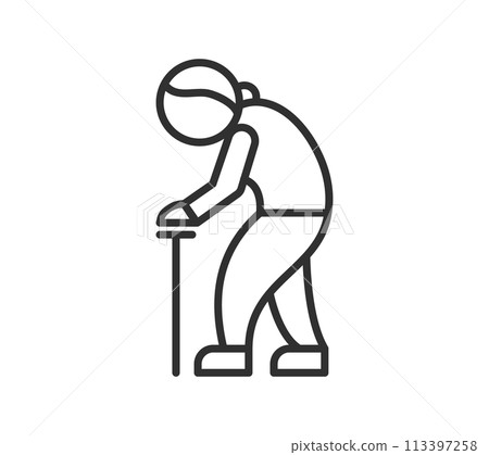 祖母的簡單線條畫插圖 113397258