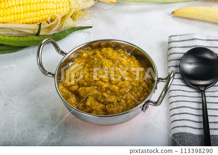 Vegan cuisine - Indian soup daal 113398290