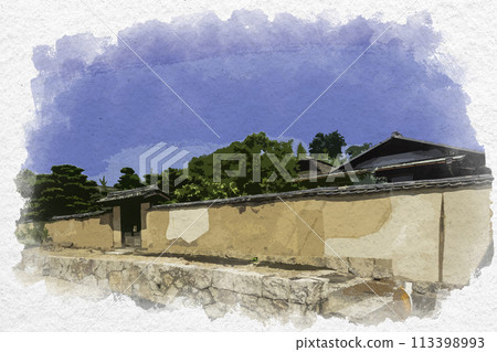 岡山縣築保郡早島町水彩畫風、十川家營地遺址 113398993