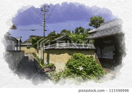 岡山縣築保郡早島町水彩畫風、十川家營地遺址 113398996