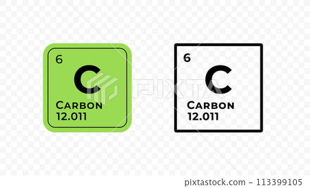 Carbon, chemical element of the periodic table vector design Carbon, chemical element of the periodic table vector design 113399105