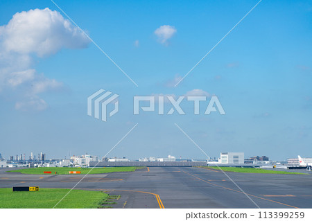 Airport, airplane, Haneda Airport, takeoff, airline, engine, brake, morning, bright, control tower, terminal 113399259