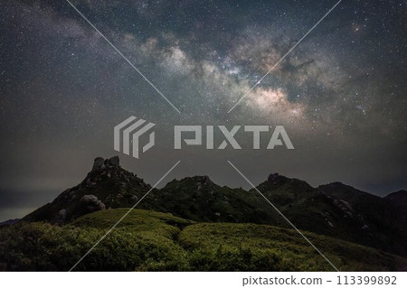 Japanese landscape night mountain Japanese landscape night mountain 113399892