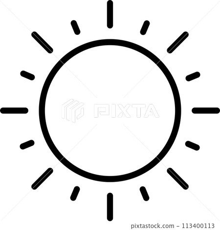 Sun icon representing brightness and weather Sun icon representing brightness and weather 113400113