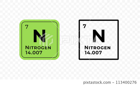 Nitrogen, chemical element of the periodic table vector design Nitrogen, chemical element of the periodic table vector design 113400276