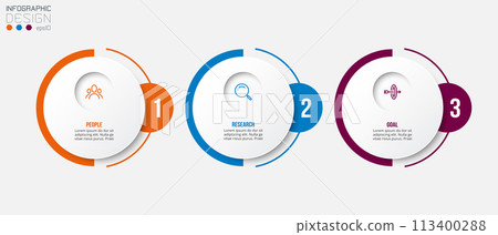 Timeline chart business infographic template. 113400288