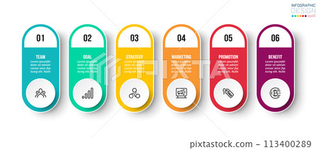 Infographic template business concept with step. Infographic template business concept with step. 113400289