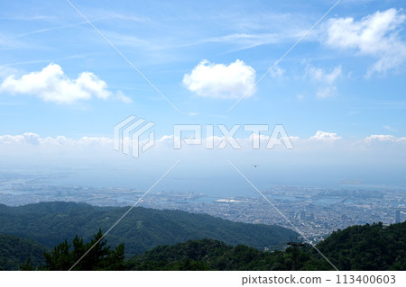 Nada-ku, Kobe City, Hyogo Prefecture_South side view from the Rokko Garden Terrace overlooking the terrace 4_July 2023 113400603