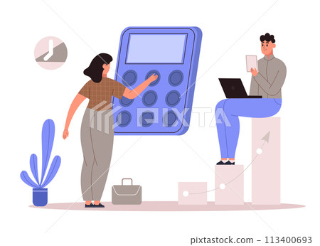 People budget analyze, financial management and cost optimization 113400693