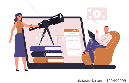 Online education from home using laptop remotely 113400699