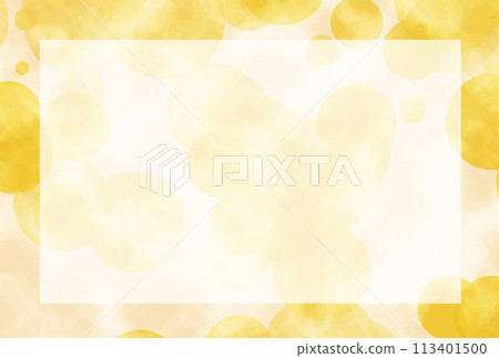 Watercolor polka dot background yellow 113401500
