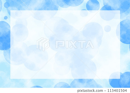 Watercolor polka dot background blue 113401504
