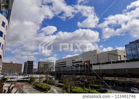 Scenery of the rotary at the west exit of Sakai Station on the Nankai Main Line, Sakai Ward, Sakai City, Osaka Prefecture 113401746