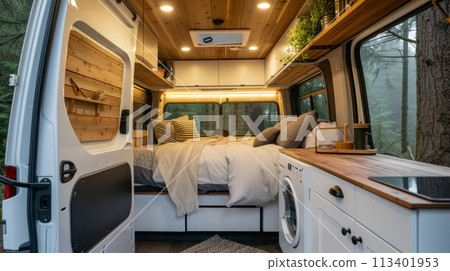Cozy and Modern Van Life Interior Design 113401953
