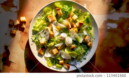 chicken caesar salad chicken caesar salad 113401988