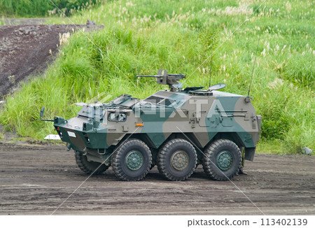 The Japan Ground Self-Defense Force's Type 82 command and communication vehicle participating in a training demonstration 113402139