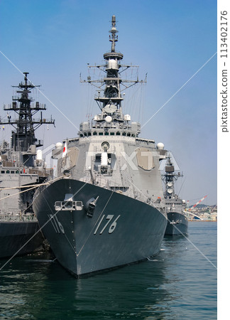 Maritime Self-Defense Force escort ship at anchor Maritime Self-Defense Force escort ship at anchor 113402176