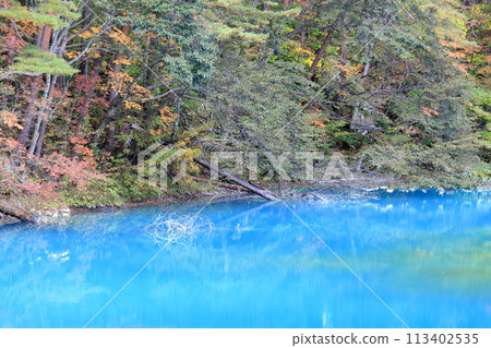 五色沼(福島縣北鹽原村里磐梯青沼、五色沼)分佈在磐梯山腳下 五色沼(福島縣北鹽原村里磐梯青沼、五色沼)分佈在磐梯山腳下 113402535