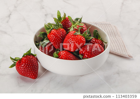 Sweet srawberry in the bowl 113403359