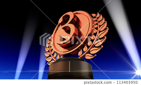 Podium Award Trophy Award Ceremony Awards Ceremony CG 3D Illustration Podium Award Trophy Award Ceremony Awards Ceremony CG 3D Illustration 113403950