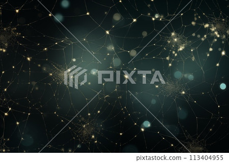 Chaotic spider's web background by Generative AI Chaotic spider's web background by Generative AI 113404955