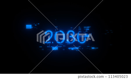 2036 text with screen effects of technological glitches 2036 text with screen effects of technological glitches 113405023