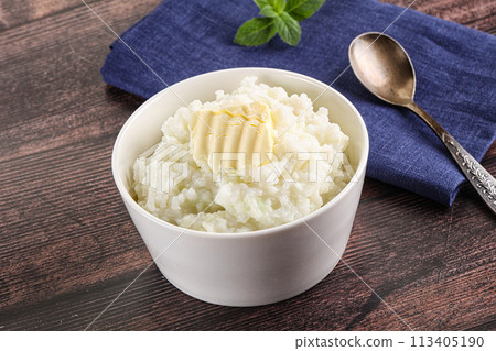 Homemade rice porridge with butter Homemade rice porridge with butter 113405190