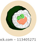 vector of japanese sushi 113405271