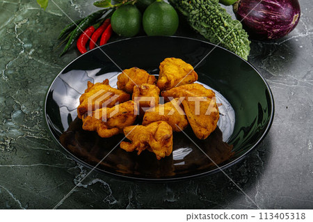 Indian cuisine - paneer pakora cheese Indian cuisine - paneer pakora cheese 113405318