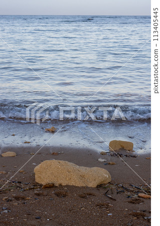 Calm sea at Spiaggia Sibilliana, West Sicily, Italy Calm sea at Spiaggia Sibilliana, West Sicily, Italy 113405445