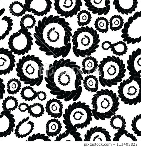 geometric paisley design made with ovals seamless 113405822