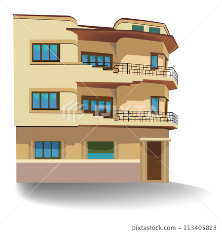 illlustration of  vintage building 113405823