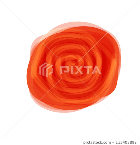 red bright watercolor sticker isolated on white background. summer label background. grunge red spot. red abstract liquid shape 113405892