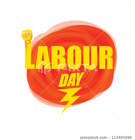 1 may Happy labour day vector label with strong protest fist in the air on vintage red watercolor stricket background. vector happy labor day background or banner with man hand. workers may day poster 1 may Happy labour day vector label with strong protest fist in the air on vintage red watercolor stricket background. vector happy labor day background or banner with man hand. workers may day poster 113405896