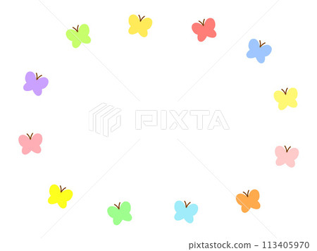 Simple butterfly circular frame 113405970