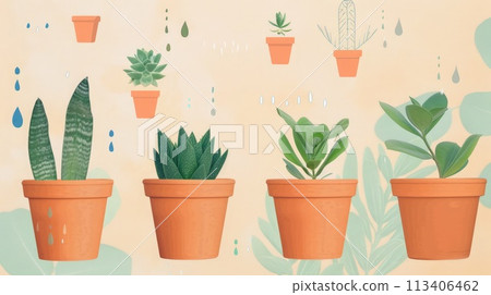 World Day to Combat Desertification and Drought, June 17. Terracotta pots for efficient water use in arid regions, showcasing sustainability and eco-friendly gardening World Day to Combat Desertification and Drought, June 17. Terracotta pots for efficient water use in arid regions, showcasing sustainability and eco-friendly gardening 113406462