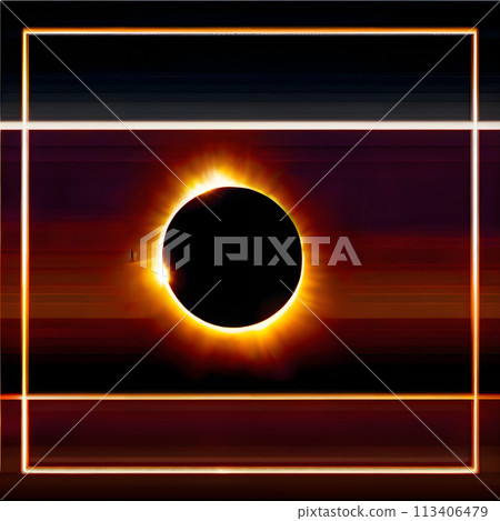 A stunning image capturing a solar eclipse. 113406479