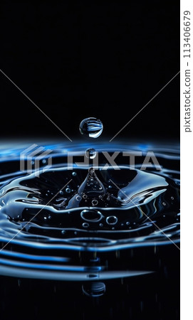 A mesmerizing view of a water drop A mesmerizing view of a water drop 113406679