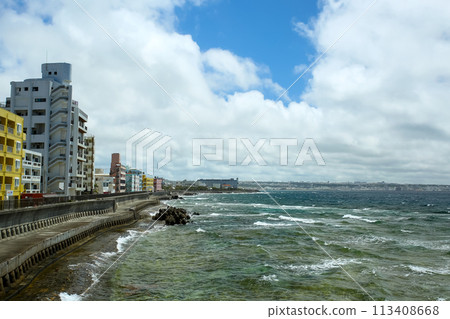 沖繩縣宮城海岸北谷町砂邊週邊風景 沖繩縣宮城海岸北谷町砂邊週邊風景 113408668
