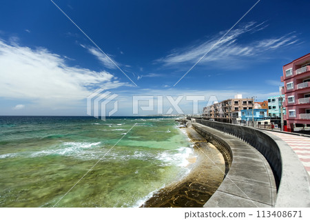 Okinawa Chatan Town Sunabe area scenery Miyagi Coast 113408671