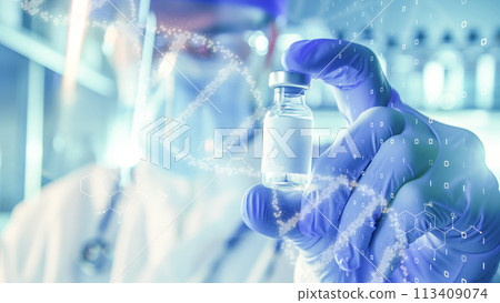 The concept of advanced medicine, new drug and new technology development using AI technology. 113409074