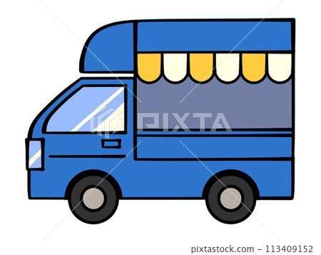 Simple food truck illustration material 113409152