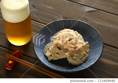 Mentaiko mayonnaise and lotus root Mentaiko mayonnaise and lotus root 113409440