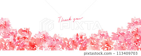 水彩。康乃馨矢量圖與水彩觸感。母親節的康乃馨框架。 113409703